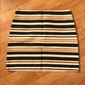 LOFT multi-stripe pencil skirt